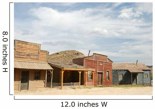 Wooden buildings in an old American western town Wall Mural