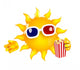 Sunshine Eats Movie Popcorn Wall Decal