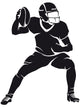 American Football Player Silhouette