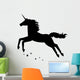 Silhouette of a beautiful  magical unicorn. Wall Decal