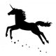 Silhouette of a beautiful  magical unicorn. Wall Decal