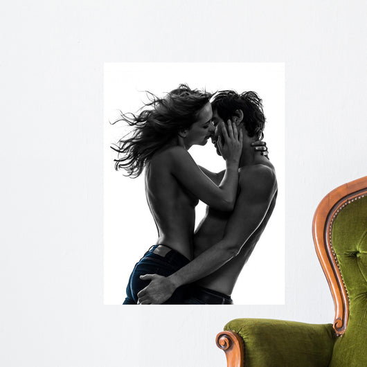 stylish lovers couple Wall Decal