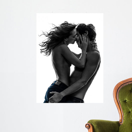stylish lovers couple Wall Decal