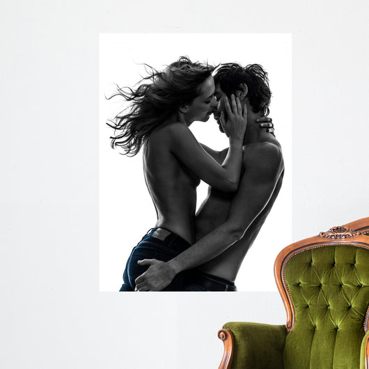 stylish lovers couple Wall Decal