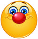 Emoticon With Clown Nose Wall Decal