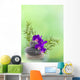 Asian Bouquet, Orchid, Bamboo and Pebbles Wall Mural