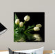 White Reflected Tulips Wall Mural