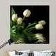 White Reflected Tulips Wall Mural