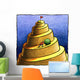 Man Pushing Big Ball Uphill Like Sisyphus Wall Mural
