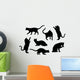 Seven Cat Silhouettes Wall Stickers