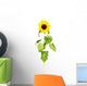 Tall Leafy Sunflower Wall Decal