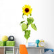 Tall Leafy Sunflower Wall Decal