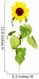 Tall Leafy Sunflower Wall Decal