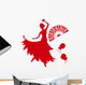 red flamenco dancer Wall Decal