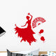red flamenco dancer Wall Decal