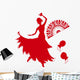 red flamenco dancer Wall Decal