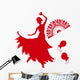 red flamenco dancer Wall Decal