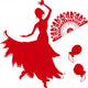 red flamenco dancer Wall Decal