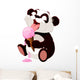Panda eating ice cream Wall Decal