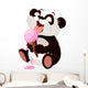 Panda eating ice cream Wall Decal
