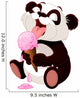 Panda eating ice cream Wall Decal