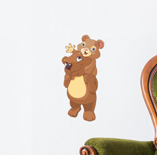 Father and Son Bear Wall Decal