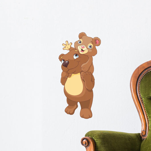 Father and son bear Wall Decal