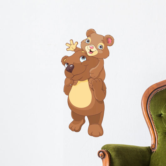 Father and son bear Wall Decal