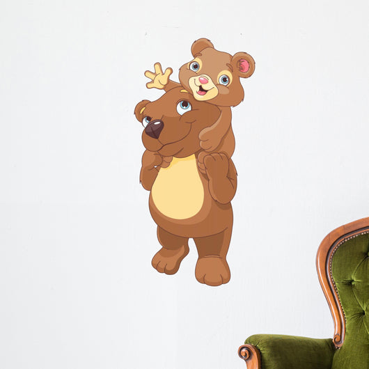 Father and son bear Wall Decal