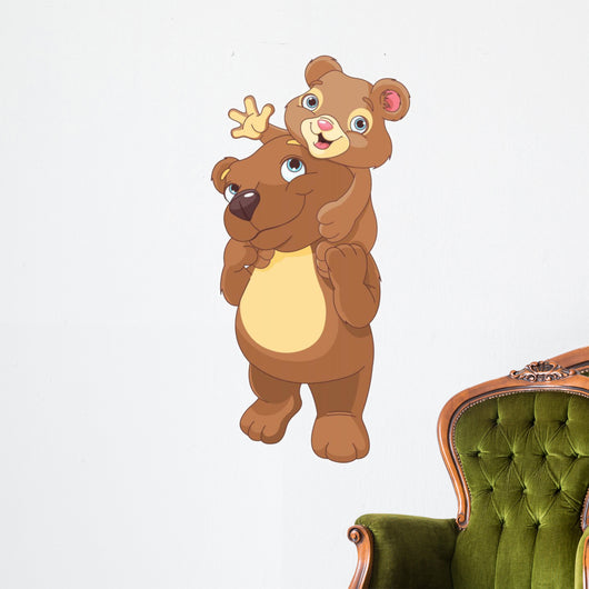 Father and son bear Wall Decal