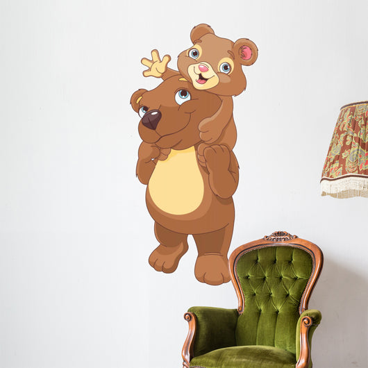 Father and son bear Wall Decal
