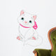 Cute fat cat Wall Decal