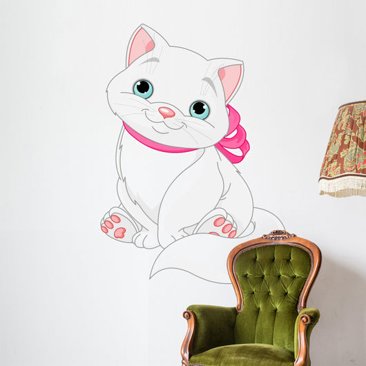 Cute fat cat Wall Decal