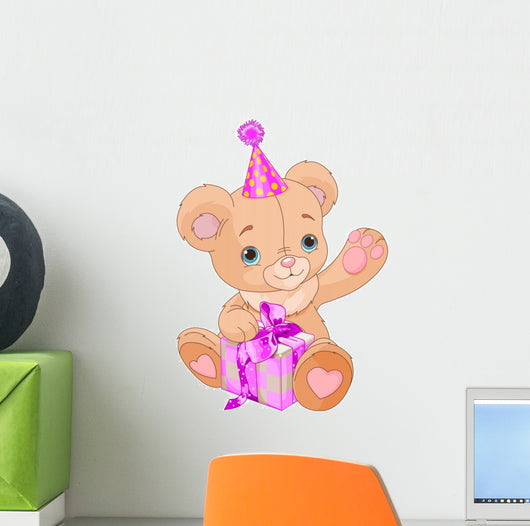Teddy Bear Holding Gift