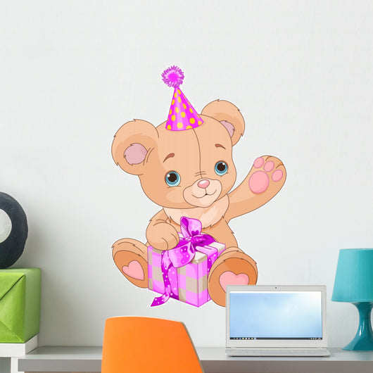Teddy Bear Holding Gift