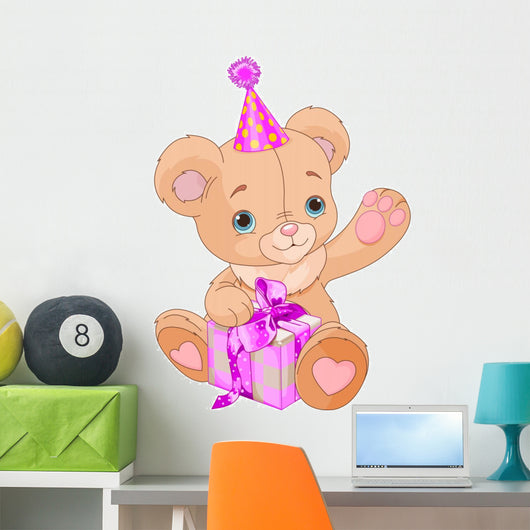 Teddy Bear Holding Gift