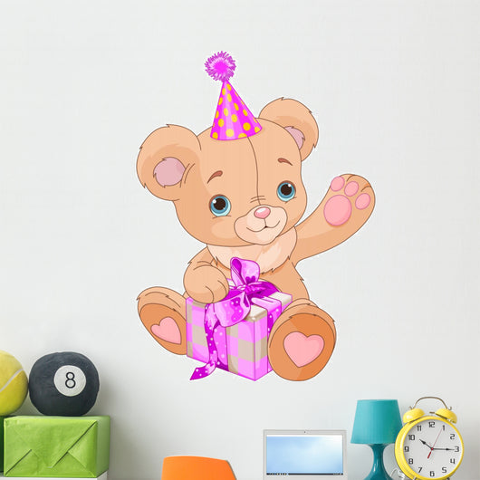 Teddy Bear Holding Gift