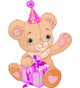 Teddy Bear Holding Gift