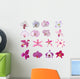 Pink Orchid Flowers Wall Decal