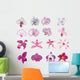 Pink Orchid Flowers Wall Decal