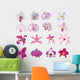 Pink Orchid Flowers Wall Decal