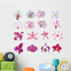 Pink Orchid Flowers Wall Decal