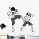 hand drawn Thai martial arts and muay thai boran Wall Decal