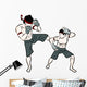 hand drawn Thai martial arts and muay thai boran Wall Decal