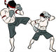 hand drawn Thai martial arts and muay thai boran Wall Decal