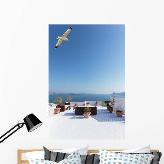 Santorini Balconny with Sea