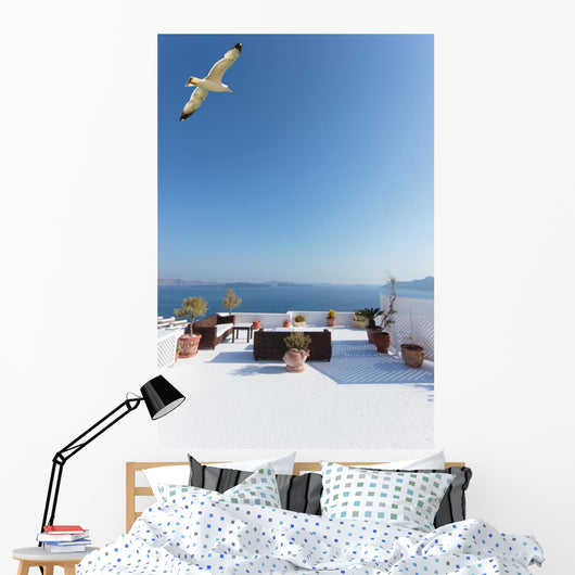 Santorini Balconny with Sea