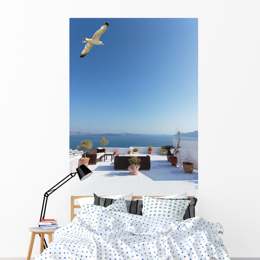 Santorini Balconny with Sea