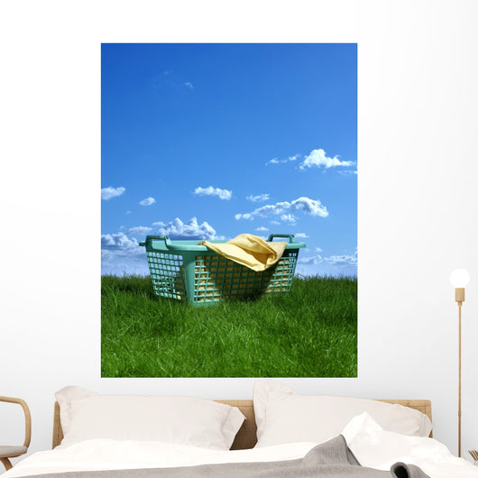basket of clothes Wall Mural