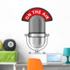 Retro Microphone On The Air Wall Decal